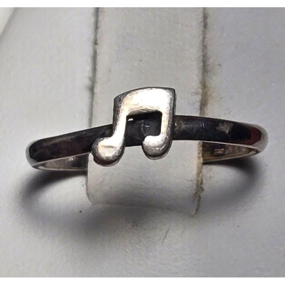 Music Note Vintage sterling silver ring sz 6
